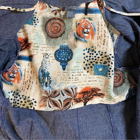 City Blues by Koret Jacket Small Denim Chambray Blue Large‎ Buttons Shacket - Picture 10 of 16